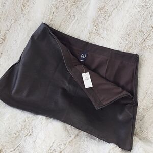 GAP Chocolate Leather Skirt